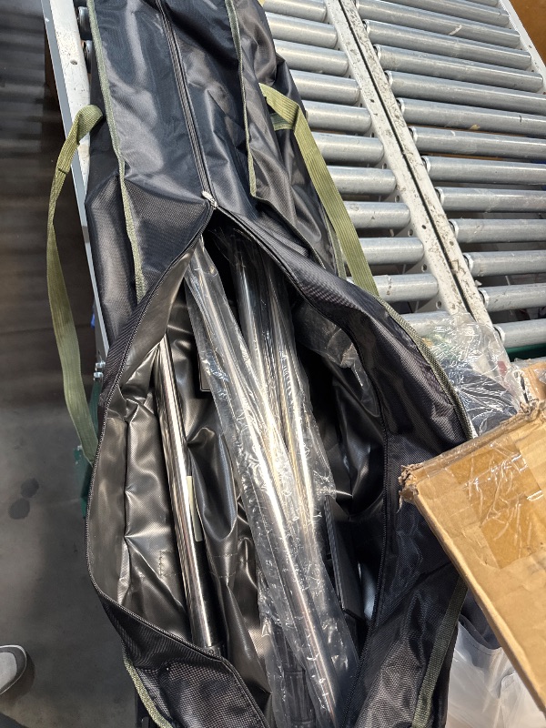 Photo 1 of (PARTS NOT A COMPLETE SET) SAFEACET 4 Pack Stainless Steel Zipper Walls Poles Kit, 10FT Retractable Efficient Construction Temporary Dust Containment Barrier System