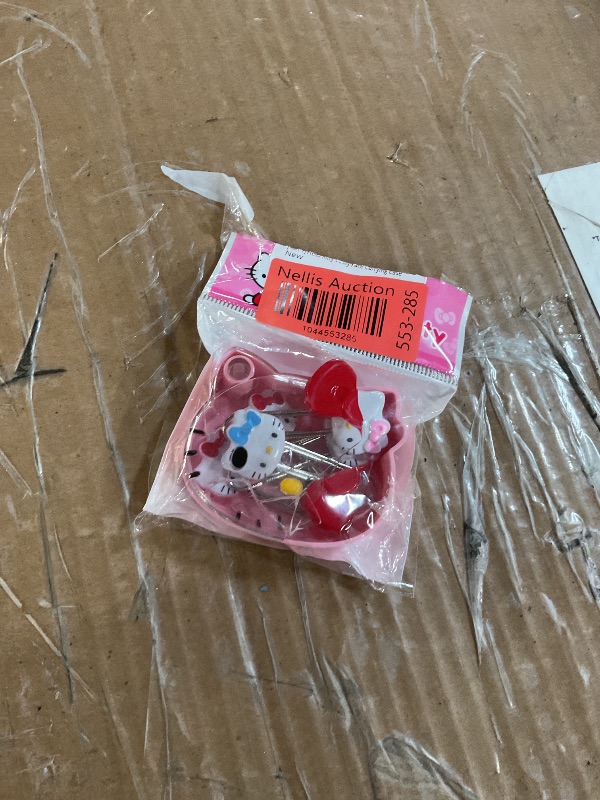 Photo 1 of [5-in-1] Hello Kitty Cute 5pcs Paper Clip Set w/Cute Pink Hello Kitty Face Carrying Case