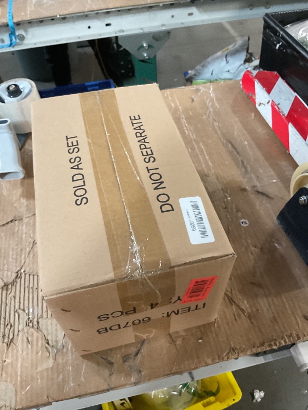 Photo 1 of (4 Sets) All Keyed Same Entry Door Knob and Single Cylinder Deadbolt Combo Set, Satin Nickel Exterior Door Knobs with Lock and Keys for Entrance and Front Door*FACTORY SEALED*
