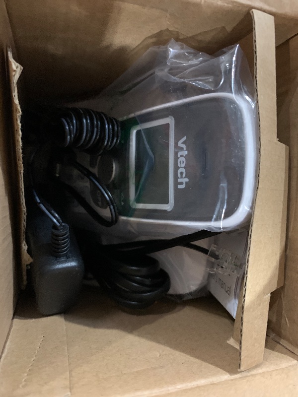 Photo 1 of [New] VTech VG134 DECT 6.0 Cordless Home Phone with Bluetooth Connection, Digital Answering Machine, Backlit Display,Full Duplex Speakerphone, Caller ID/Call Waiting,1000 ft Range (White/Grey)