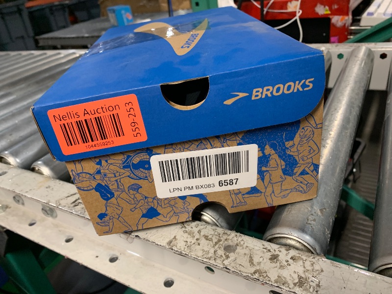 Photo 1 of (used)(see images) Brooks Men’s Adrenaline GTS 23 Supportive Running Shoe - Oyster/Ebony/Alloy - 9.5 Medium