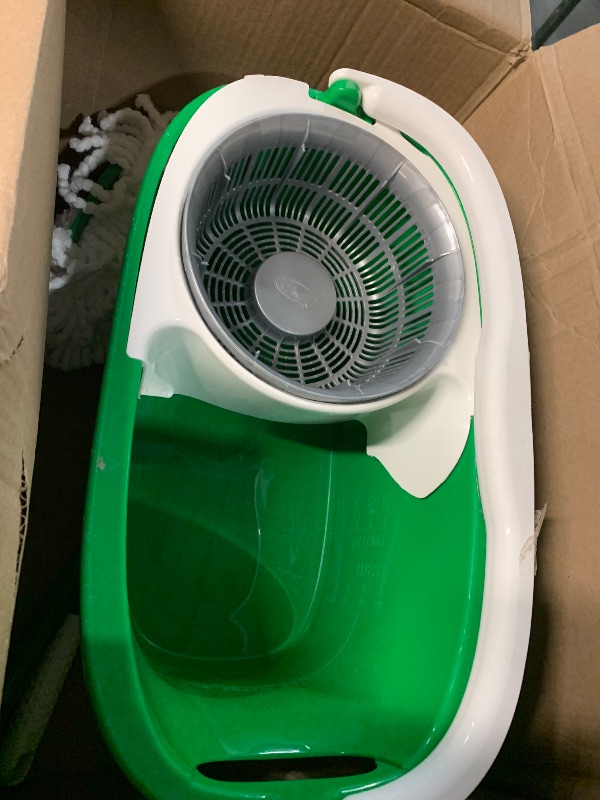 Photo 1 of **Missing extra mop heads** Libman Tornado Spin Mop System with 3 Refill Heads, Microfiber Spinning Mop and Bucket with Wringer Set for Home, Floor Cleaning of Hard-Wood, Laminate, Tile, All Surface Cleaner