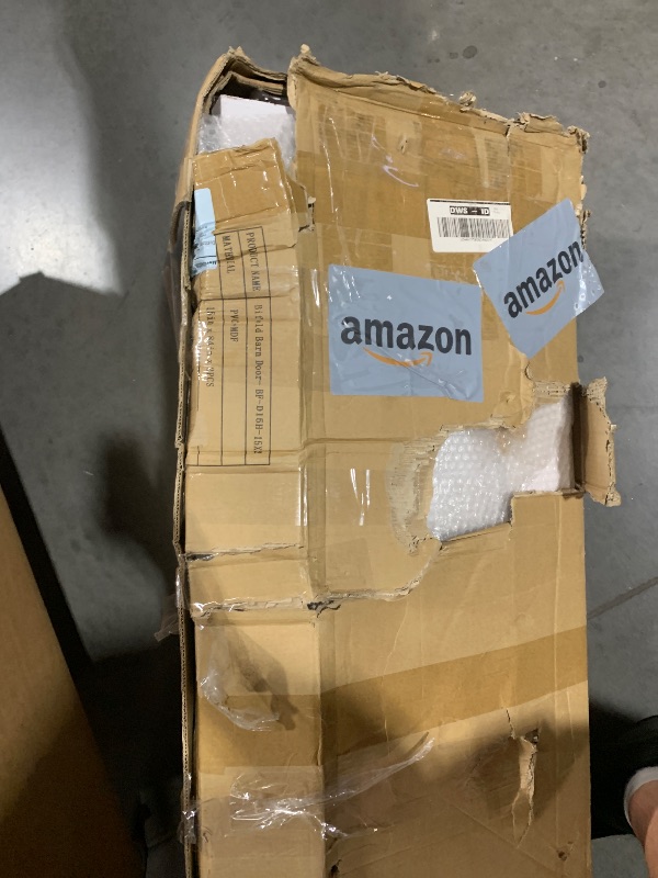 Photo 1 of (used)(unknown if complete) FREDBECK 30X84(Double 15x84) White Bifold Barn Door Sliding Bi fold Doors Bi-fold Folding with 34"