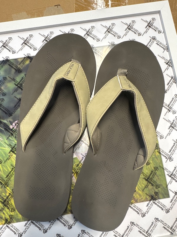 Photo 1 of (SIZE 13) (USED/FAIR) Men Sandals Flip Flop with Orthotic Arch Support Athletic Slide Sandals for Men with Soft Cushion Footbed