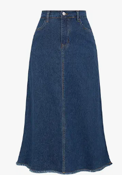 Photo 1 of (16) (USED/FAIR) (BAGGED) (XL)Vintage Denim Skirts for Women Elastic High Waist