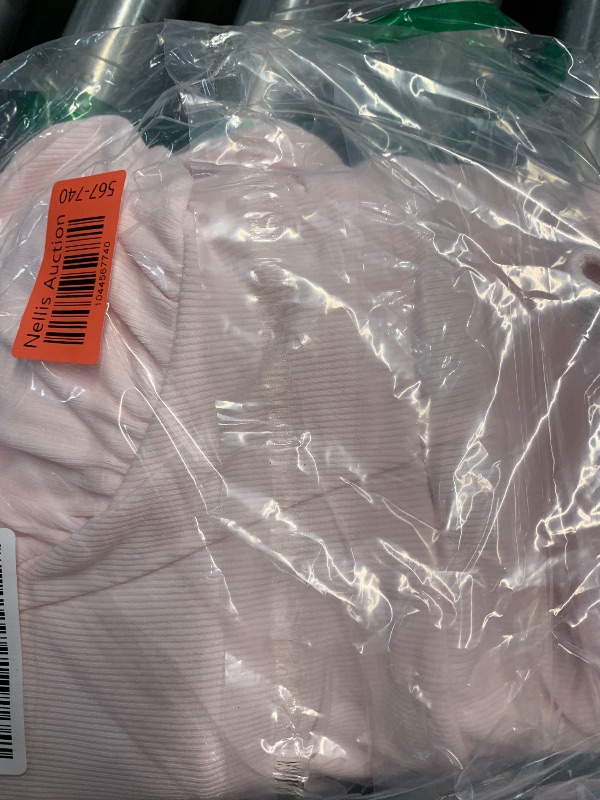 Photo 1 of ***(MAJOR DAMAGE/ SEE NOTES)***Popilush Women's Jumpsuit Shorts Shapewear - Square Neck Built-in Bra Double-Lined Romper - Party Travel Spring Outfit Pink L