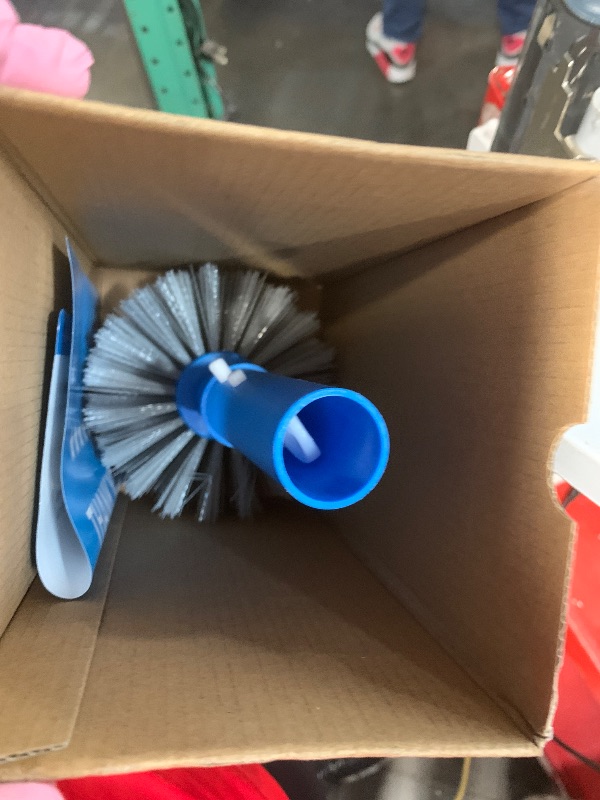 Photo 1 of (USED/FAIR) TidyMister Small Pool Brush Head for Cleaning Narrow Corners Steps, Stiff Wavy Bristles Round Brush Scrubber for Above Ground & Inground Pools, Cobweb Brush