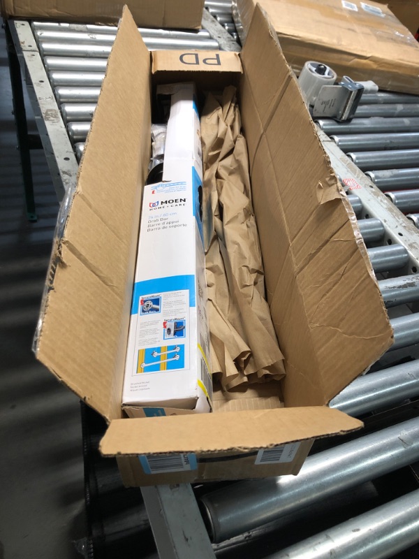 Photo 1 of (Incomplete)  Brushed Nickel Bathroom Safety 24-Inch Designer Safety Shower Grab Bar with Curled Grip 