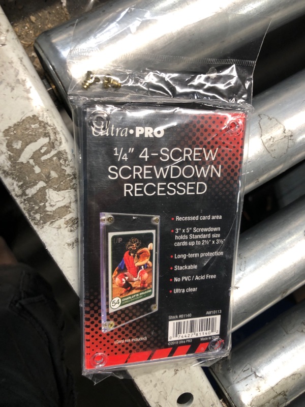 Photo 1 of (PARTIAL SET) Ultra Pro 1/4" Screwdown Recessed Trading Card Holder ( Packaging May Vary ),Plastic, Clear