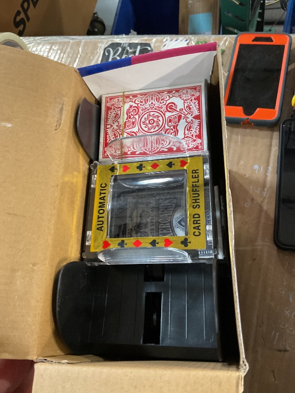 Photo 1 of (PARTS) (NOT FUNCTIONAL) FONBEAR Automatic Card Shufflers 6 Deck (Playing Cards Included) - Battery-Operated Electric Shuffler Heavy Duty - Great for Casino, Home & Tournament Use for UNO, Blackjack, Texas Hold'em, Phase 10