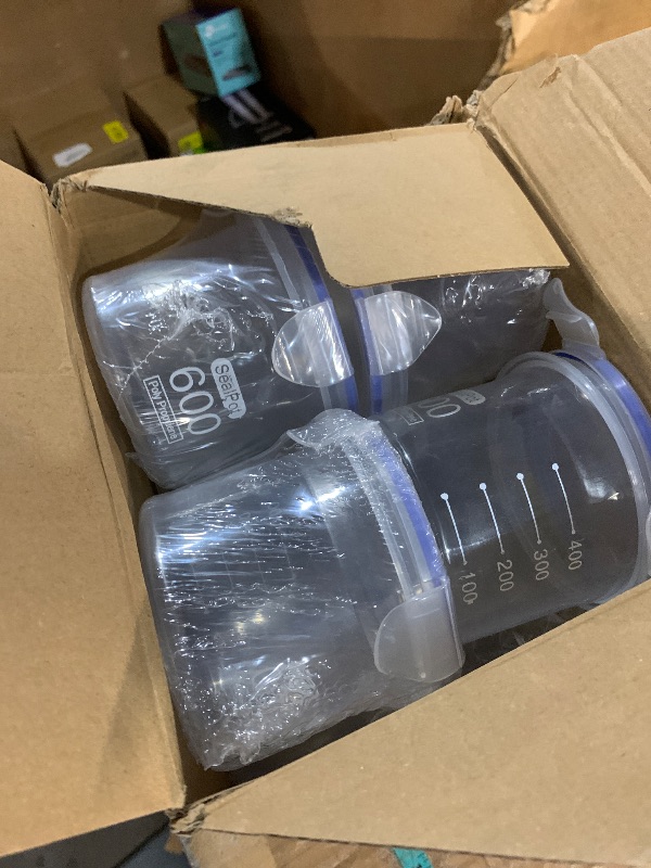 Photo 1 of Remerry 8 Sets Paint Container with Stainless Steel Mixing Ball Touch up Storage Cups with Lids Paint Containers Storage Airtight for Repainting(600 ml)