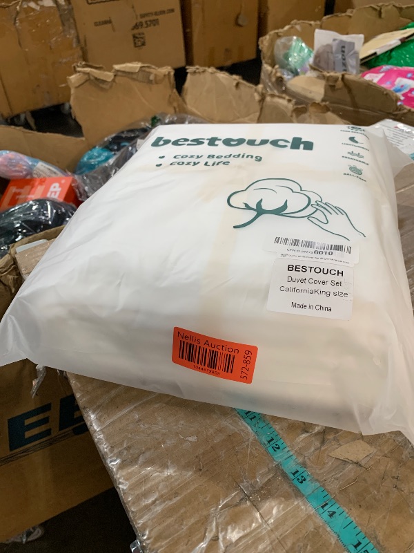 Photo 1 of (California king)(used)  Duvet Cover Set 100% Washed Cotton Linen Feel Super Soft Comfortable Chic Lightweight 