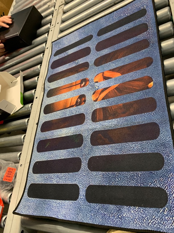 Photo 1 of ***(HEAVILY USED/ MINOR DAMAGE)***MISEDI 3D Illusion Clown Door Mat, Horror Movie Sewer Doormat, Indoor/Outdoor Welcome Rug (19.7inx31.5in)