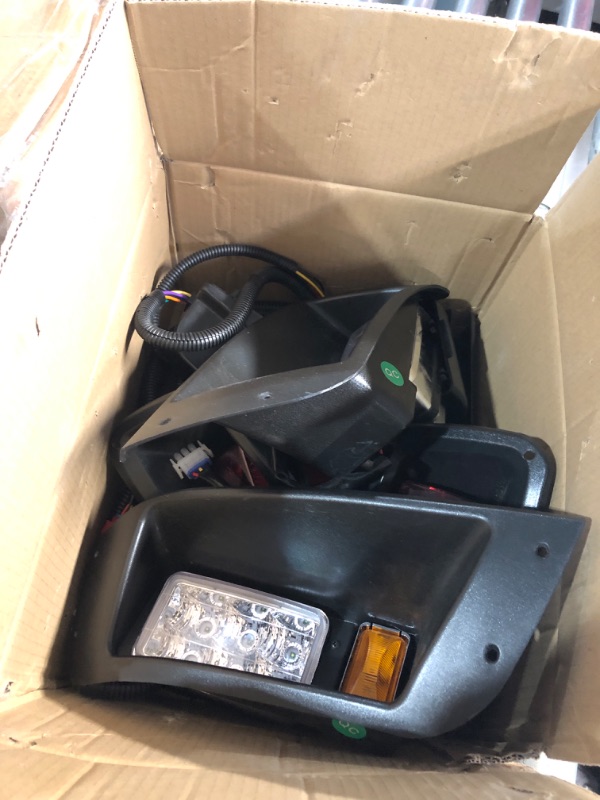 Photo 1 of ***(PARTS ONLY/ NON FUNCTIONAL/ MAJOR DAMAGE)***LED Headlight Tail Light Kit Compatible with EZGO TXT Golf Carts 1996-2013 12V Street Legal Light Kit with Turn Signal Wire Harness Compatible with EZGO TXT for Gas and Electric