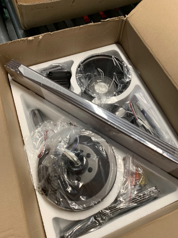 Photo 1 of (PARTS) (UNTESTED) ZMISHIBO 52" Ceiling Fans with Lights, Oil Bronze Farmhouse Ceiling Fan with Remote, Rustic Indoor Ceiling Fan with Dual Finish Blades, Quiet & Strong Motor, Bright LED Light.