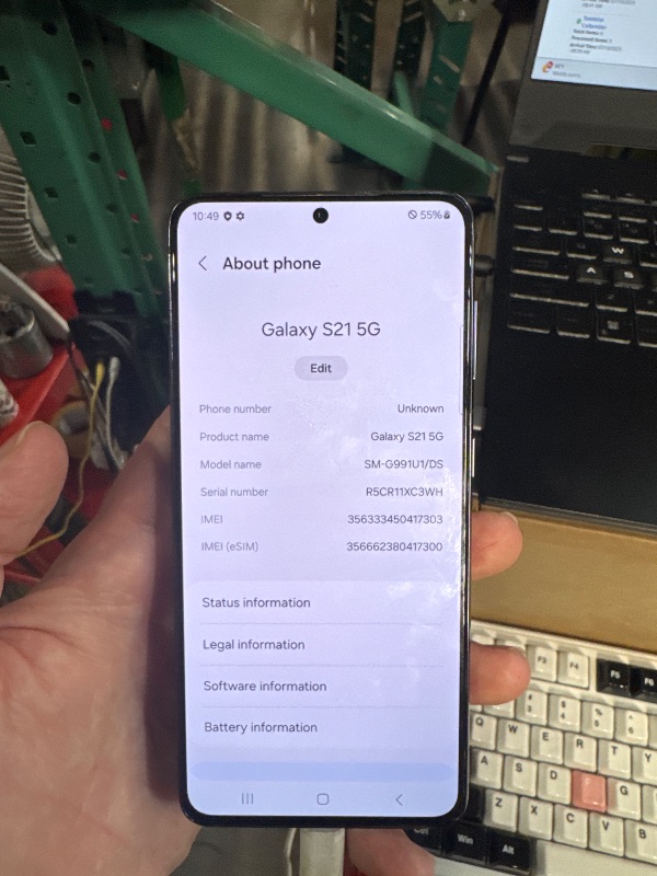 Photo 1 of (POWER TESTED) (NO BOX OR ACCESSORIES) Samsung S21 256GB Phantom Gray Unlocked (Renewed)