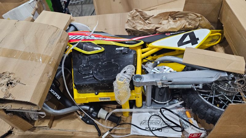 Photo 1 of ***PARTS ONLY***Razor MX650 Dirt Rocket Electric Motocross Off-road Bike - Yellow
