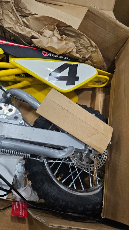 Photo 1 of ***PARTS ONLY***Razor MX650 Dirt Rocket Electric Motocross Off-road Bike - Yellow