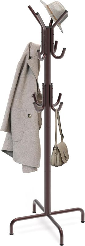 Photo 1 of (missing pieces) Simple Houseware Standing Coat and Hat Hanger Organizer Rack, 12 Hooks, Bronze