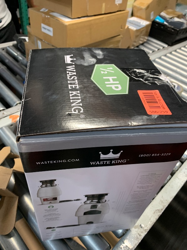 Photo 1 of ***(MISSING PARTS)***Waste King L-2600 Legend Series 1/2 HP Continuous Feed Garbage Disposal with Power Cord, Waste Disposer for Kitchen Sink