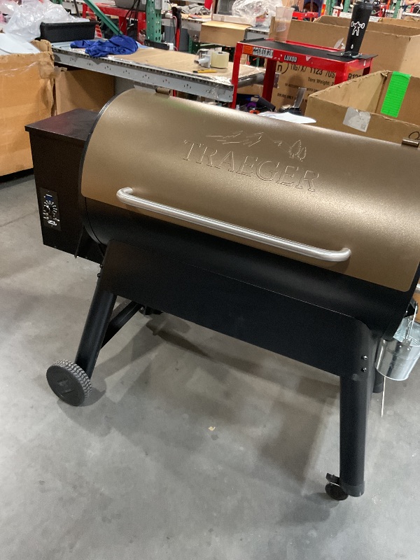 Photo 1 of (Missing pieces) (see all images) Traeger Grills Pro 34 Electric Wood Pellet Grill and Smoker, Bronze, 884 Square Inches Cook Area, 450 Degree Max Temperature
