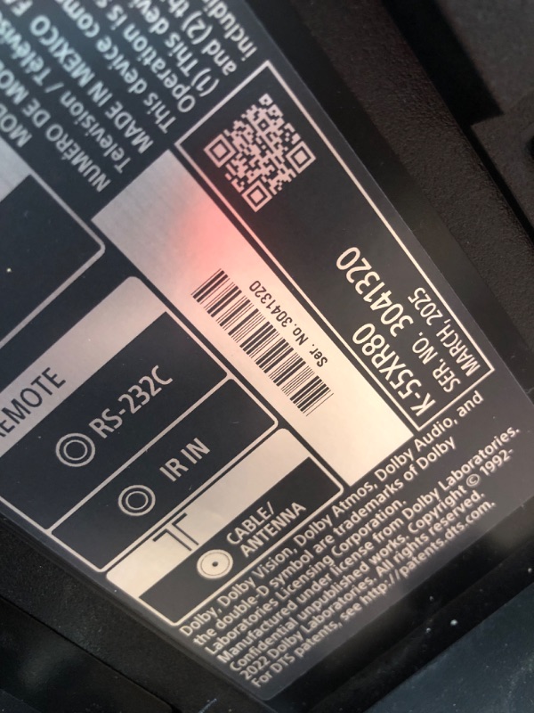 Photo 1 of Sony 55 Inch OLED 4K Ultra HD TV BRAVIA 8 Smart Google TV with XR Processor, Rich Deep Colors, Perfect for PS5, Dolby Vision HDR, Blur-Free Motion (K-55XR80)