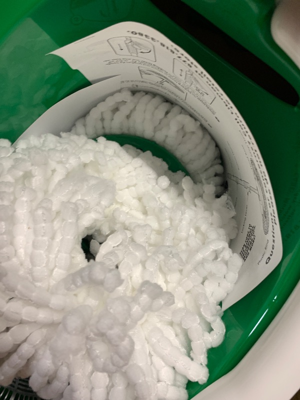 Photo 1 of ***(BROKEN HANDLE/ USED)***Libman Tornado Spin Mop System, Spinning Floor Mopping and Bucket with Wringer Set for Home, Hardwood, Laminate, Tile Cleaning, Includes 3 Machine Washable Replacement Head Refills (4 Total)