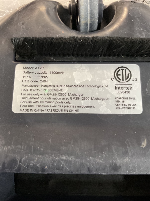 Photo 1 of (Used)(damaged)(see images) Cordless Pool Cleaner Robot, Robotic Pool Cleaner with 4400mAh Battery,Pool Vacuum for Above Ground Pool with Powerful Suction