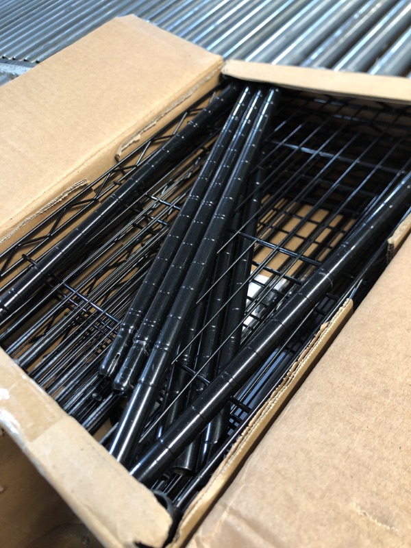 Photo 1 of (missing pieces)(sold for parts) HOOBRO 6-Tier Storage Rack, Wire Shelving Unit with Adjustable Shelves, Standing Metal Shelf with Removable Drawer 