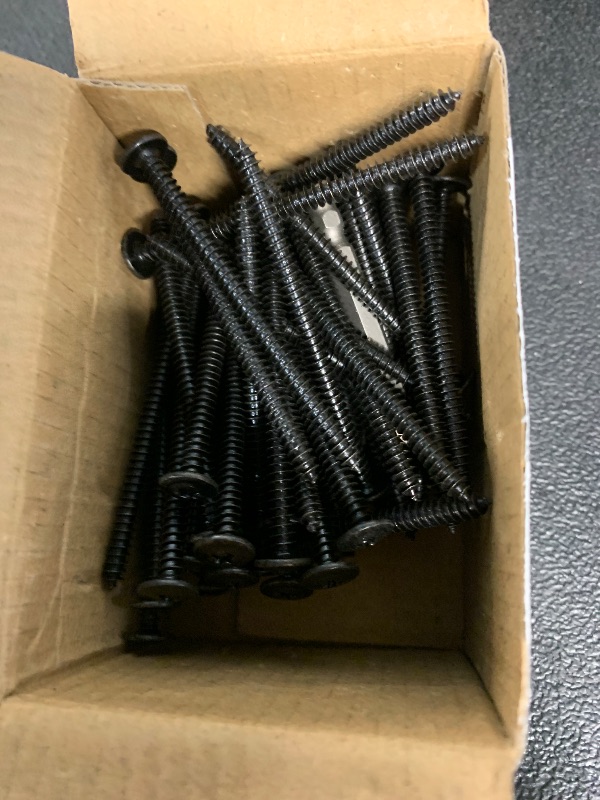 Photo 1 of (60 pcs) Wensilon #10×3" Black Phillips Truss Head Wood Screws Quick Metal Self Tapping