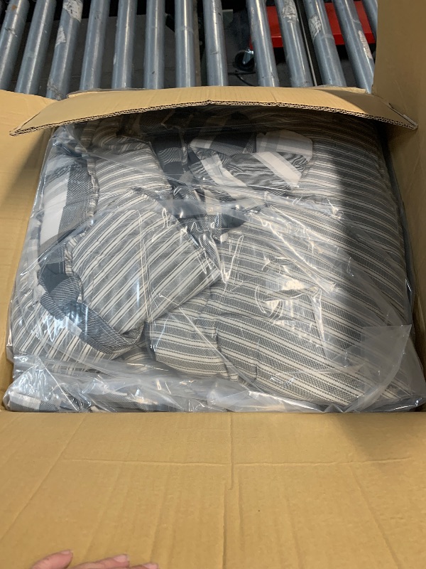 Photo 1 of  Home Coal Creek Collection 100% Cotton Soft & Cozy Premium Quality Plaid Comforter with Matching Shams, 3-Piece Bedding Set, Full/Queen, Grey