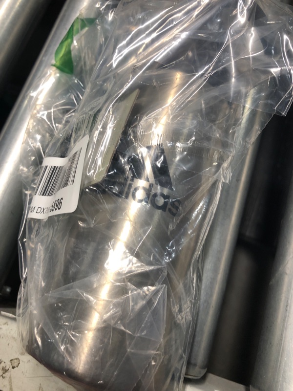 Photo 1 of adidas 450 ML (16 oz) Metal Water Bottle Tumbler with Flip Top Lid for Coffee & Tea, Stainless Steel/Onix Grey/Black, One Size