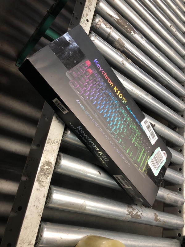 Photo 1 of (PARTIAL SET) Keychron K10 QMK Wireless Mechanical Keyboard, Full Size 104 Keys Gaming Keyboard with Aluminum Frame, Pre-lubed Super Brown Switch with RGB Backlits for Mac Windows