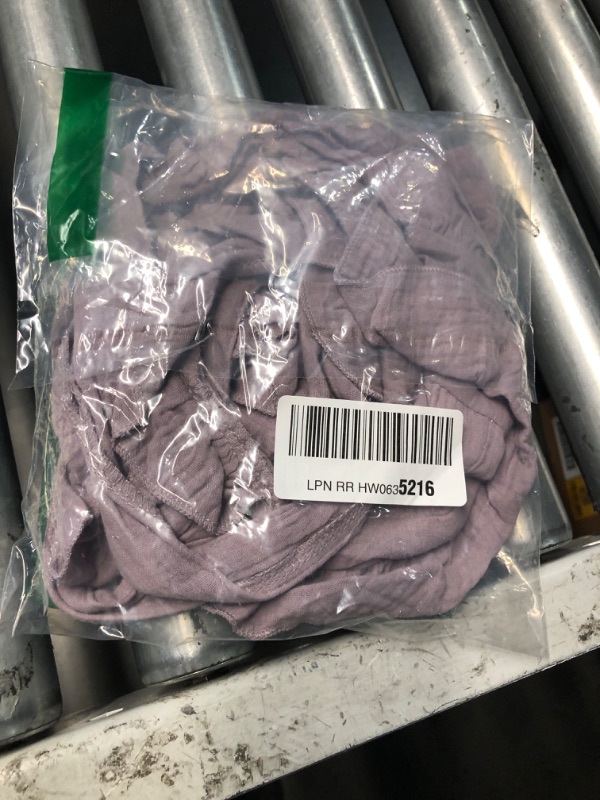 Photo 1 of (BAGGED) Douhoow Newborn Baby Girls Romper Ruffle Jumpsuit Bodysuit One-piece Cotton Linen Outfits Clothes (Purple,6-12 Months)