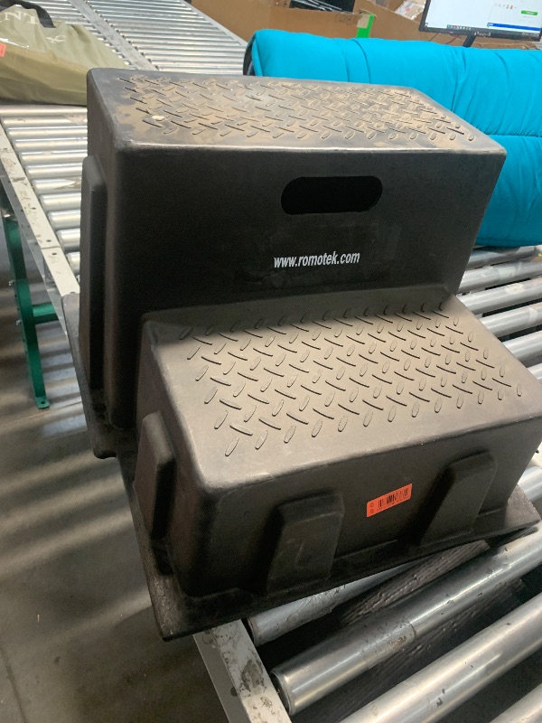 Photo 1 of ***(HEAVILY USED/ MINOR DAMAGE)***Buyers Products 3013658 Polymer Step, Made in The USA, Non-Skid Surface, Ideal Entrance Stairs for Campers, RVs, Boats, Lightweight & Easy to Carry