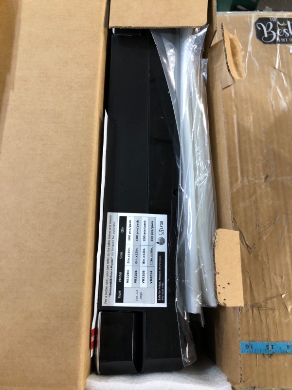 Photo 1 of [Updated 2025] Bonsenkitchen Vacuum Sealer Machine + 40 Vacuum Bags, Fast-Compact/Multi-Functional Food Vacuum Sealer with External Vacuum System, Silver