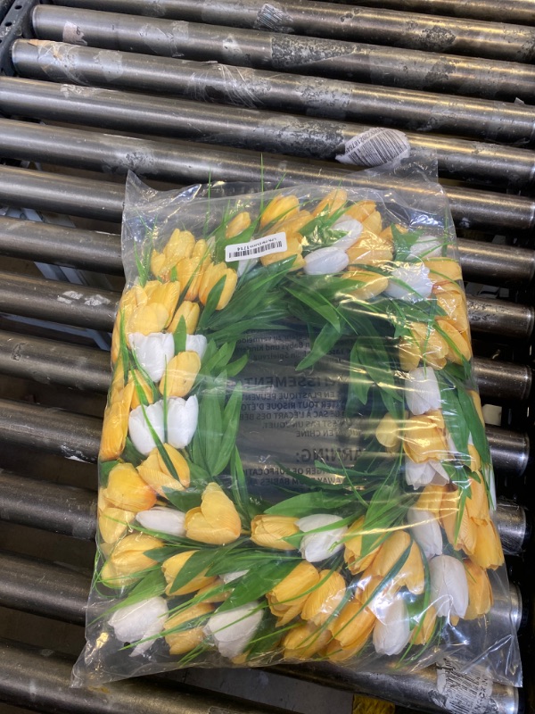 Photo 1 of Yellow and White door Wreath