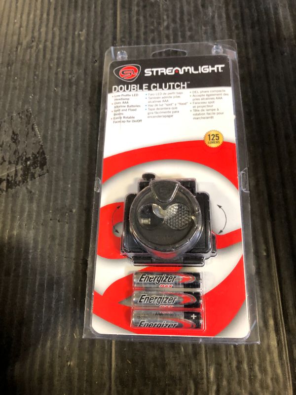 Photo 1 of Streamlight 61608 Double Clutch Rechargeable LED Flashlight, Black, 20-Inch Beam, 120 Lumens