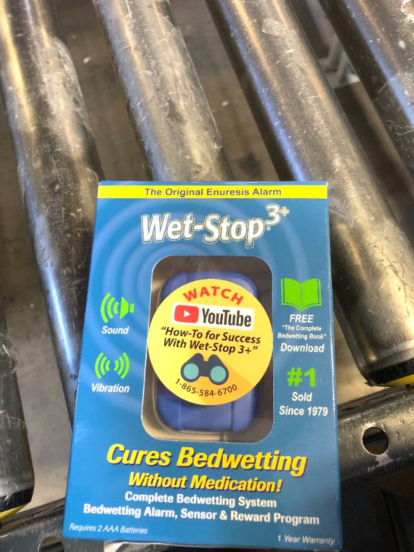 Photo 1 of Wet-Stop 3 Blue Bedwetting Enuresis Alarm with Loud Sound and Strong Vibration for Boys or Girls, Proven Solution for Bedwetters