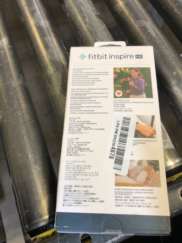 Photo 1 of Fitbit Inspire HR Heart Rate and Fitness Tracker, One Size (S and L Bands Included), 1 Count