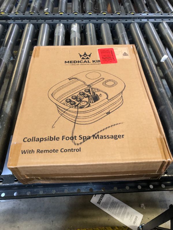 Photo 1 of Medical King Collapsible Foot Spa with Heat, Massage Jets, Bubbles & Vibration - Includes Remote Control & Pumice Stone
