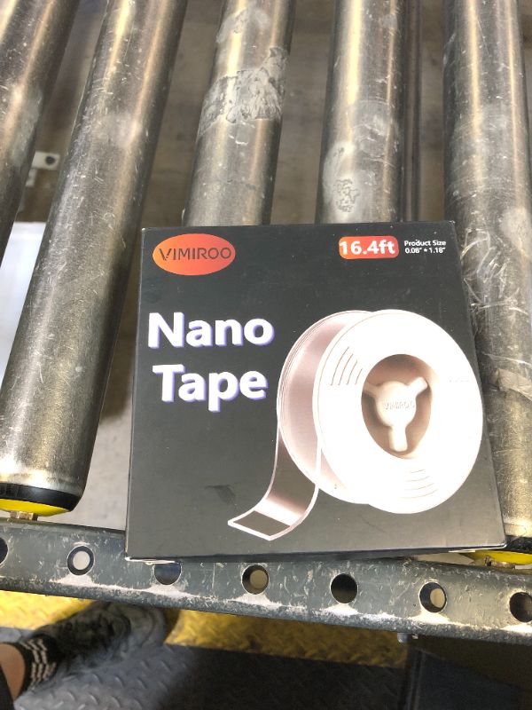 Photo 1 of vimiroo Double Sided Tape Heavy Duty, 16.4FT Nano Tape Extra Large Clear Mounting Tape, Removable Traceless Two Sided Adhesive Tape, Strong Grip Picture Hanging Strips Adhesive Poster Carpet Tape