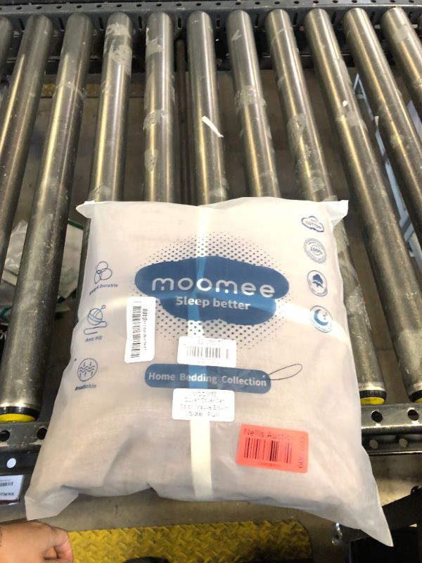 Photo 1 of MooMee Bedding Duvet Cover Set 100% Washed Cotton Linen Like Textured Breathable Durable Soft Comfy (Heathered Mauve Brown, Full 80"x90")