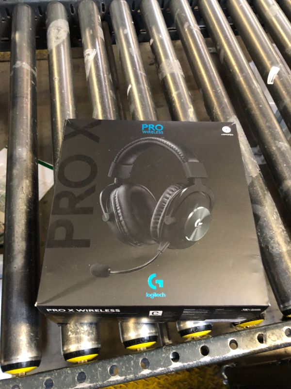 Photo 1 of Logitech G PRO X Wireless Lightspeed Gaming Headset Gen 1: Blue VO!CE Mic Filter Tech, 50 mm PRO-G Drivers, and DTS Headphone:X 2.0 Surround Sound - Black