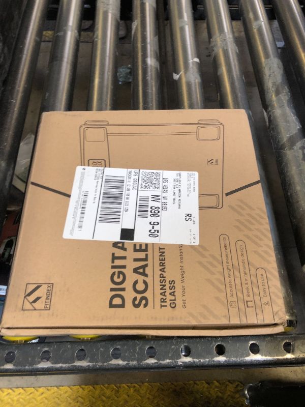 Photo 1 of FITINDEX Bathroom Scale for Body Weight, Highly Accurate Digital Weighing Scale with Large LCD Display, Transparent and Slim Tempered Glass, 400 lbs, Black