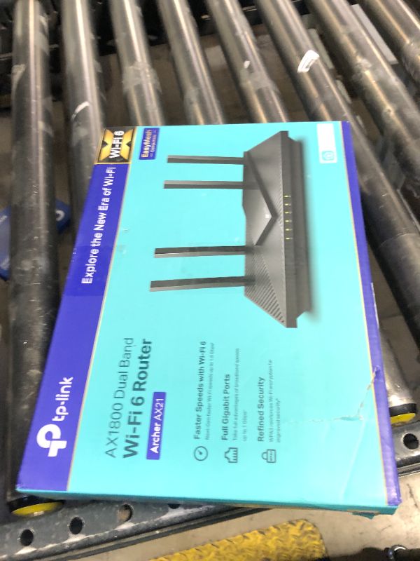 Photo 1 of TP-Link AX1800 WiFi 6 Router V4 (Archer AX21) – Dual Band Wireless Internet, Gigabit, Easy Mesh, Works with Alexa - A Certified for Humans Device
