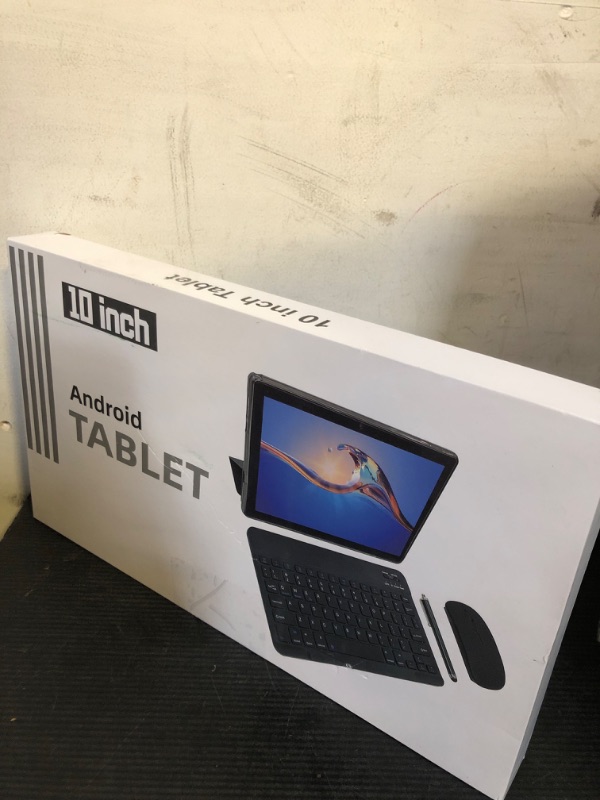 Photo 1 of Android 14 Tablet, 10.1 inch 8GB RAM+64GB ROM 1TB Expandable, 2 in 1 Tablets with Keyboard Case Mouse Stylus, 1.8GHz Quad-core, 1280*800 IPS Touch Screen, 8MP Dual Camera, 5G WiFi 6 BT 5.0 Tablet