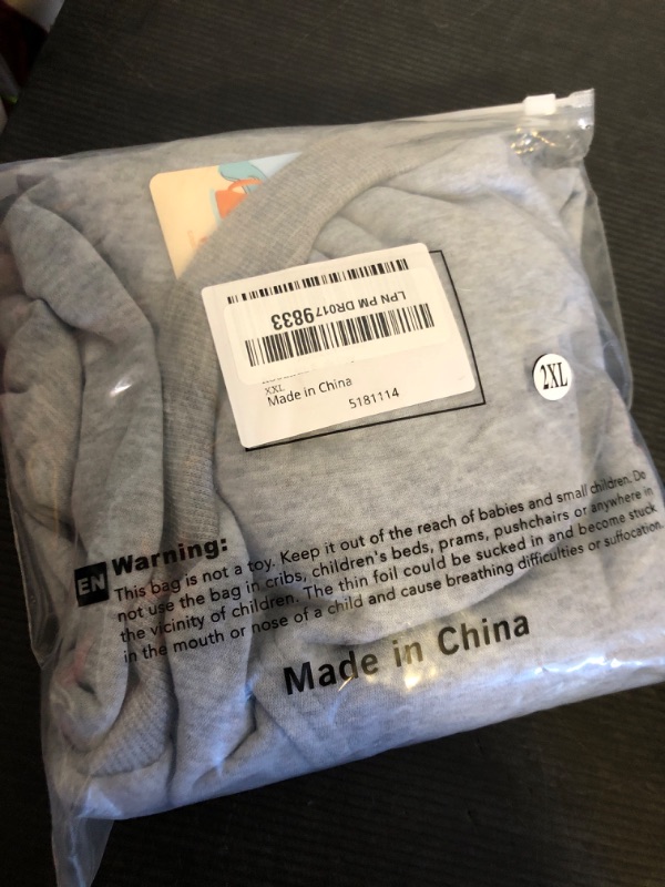 Photo 1 of Size 2XL--KOOLTAIL Basic Dog Hoodie - Soft and Warm Dog Hoodie Sweater with Leash Hole and Pocket, Dog Winter Coat, Cold Weather Clothes Sweatshirt for Small Medium Large Dogs Puppy Cat Boys Girls Grey XXL