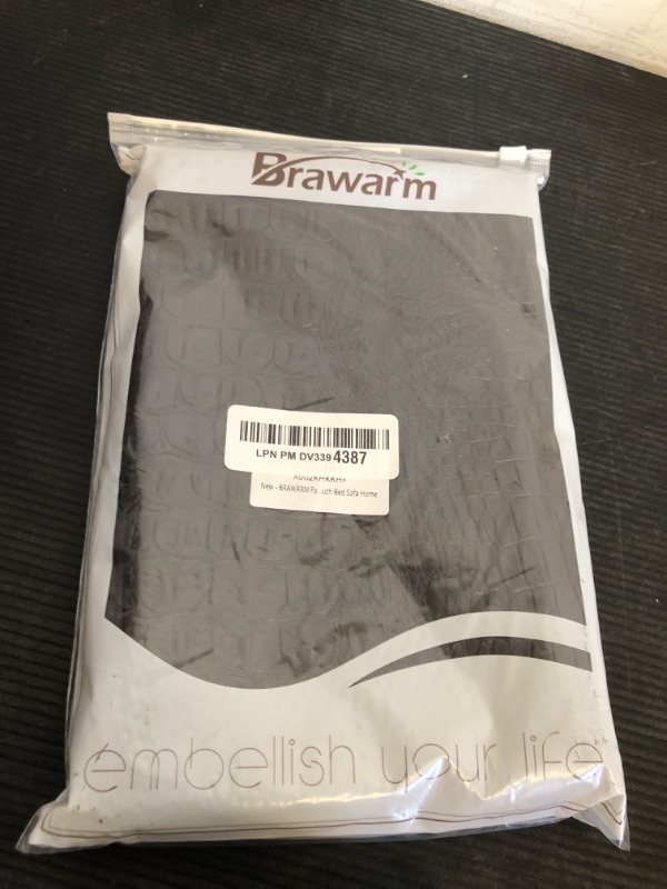 Photo 1 of BRAWARM Faux Leather Pillow Covers 12 X 20 Inches, Brown Leather Pillow Covers Pack of 2, Crocodile Leather Decorative Lumbar Throw Pillows for Living Room Couch Bed Sofa Home