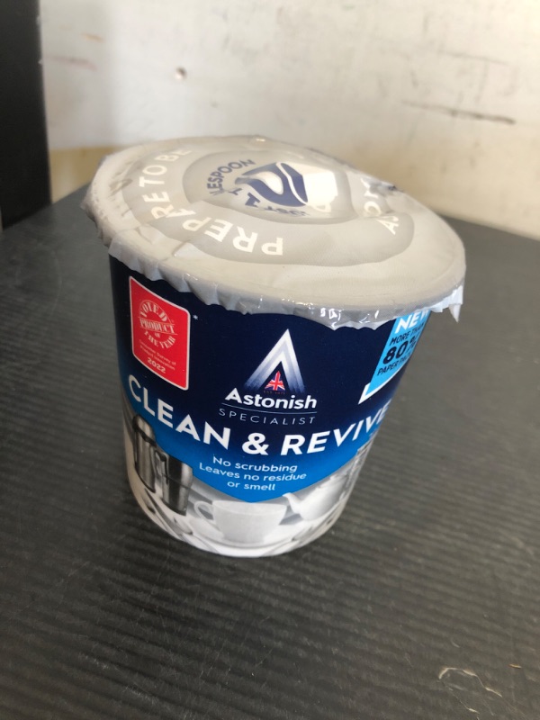 Photo 1 of Astonish Specialist Clean & Revive Foaming Powder for Tea Pots, Coffee Mugs, & Stainless Steel - No Scrubbing, No Residue (12.35 Ounce (Pack of 1))